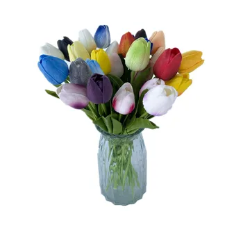 1-5 шт. Искусственный цветок тюльпана из искусственной кожи, мини-букет тюльпанов, искусственный цветок для декора свадебной церемонии, украшение букета для дома и сада, 32 см