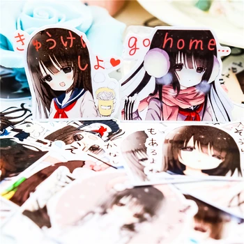 35 шт., милые наклейки для девочек с персонажами аниме, канцелярские принадлежности для скрапбукинга, наклейка для ноутбука Papelaria