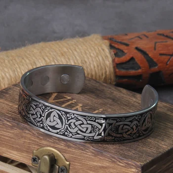 7 стилей Мужской браслет ручной работы из нержавеющей стали в скандинавском стиле 