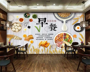 beibehang 3d обои Европейский высококачественный шелк обои для ресторана fresh breakfast обои для домашнего декора фон стены papel de parede