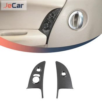 JeCar Carbon Fiber Автомобильный Дверной Выключатель Панель Управления Декоративная Наклейка Накладка Для Jeep Liberty 1999-2007 Молдинги Интерьера