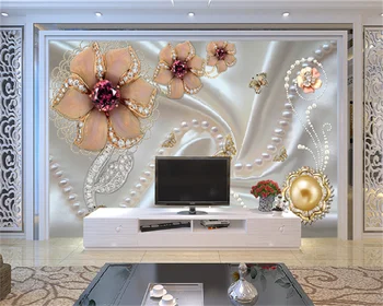 Papel de parede инкрустированный жемчугом и бриллиантами цветок бабочка цветок любви ТВ фон настенная роспись обои 3d роскошь для гостиной