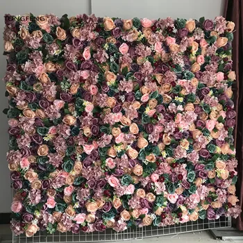 TONGFENG 8 шт./лот Mixcolor Свадебная 3D цветочная стена цветочная дорожка свадебное украшение из искусственного шелка роза пион свадебный фон