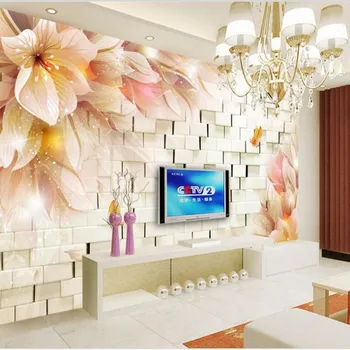 wellyu Пользовательские крупномасштабные фрески цветы мечты 3D стерео ТВ фон обои для стен papel de parede para quarto