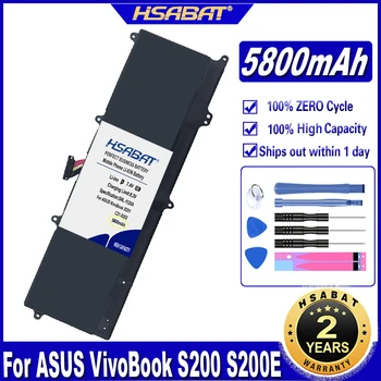 Аккумулятор HSABAT C21-X202 5800 мАч для ASUS VivoBook S200 S200E X201 X201E X202 X202E S200E-CT209H S200E-CT182H S200E-CT1 Батареи