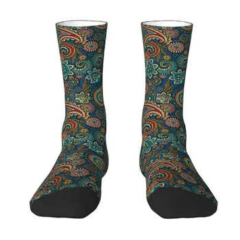 Бандана в богемном стиле с рисунком Пейсли, мужские И женские носки для экипажа, крутые носки для девочек Весна Лето Осень Зима