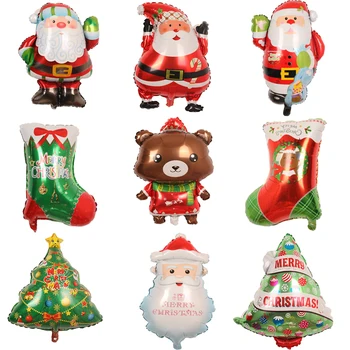 Большие Воздушные шары из фольги с Рождеством, Снеговик, Носок Санта-Клауса, Украшение елки, Принадлежности для Рождественской вечеринки, Подарки для детского душа Globos