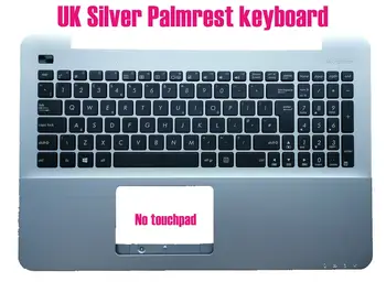 Британская Серебряная клавиатура с Подставкой для рук для Asus R556L R556U R556U R556Y R556D R556LB R556LP