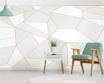 Геометрическая абстракция Papel de parede, скандинавские золотые линии, фон для дивана, украшение стен, роспись, обои для спальни