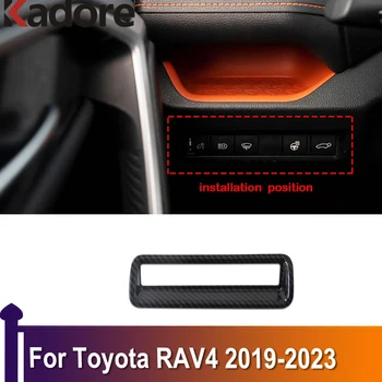 Для Toyota RAV4 RAV 4 2019 2020 2021 2022 2023 Переключатель Регулировки Фар Крышка Отделка Аксессуары Для Интерьера Автомобиля Стайлинг Из Углеродного Волокна