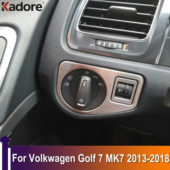 Для Volkwagen Golf 7 MK7 2013-2016 2017 2018 Кнопка включения фар Накладка Наклейка Автомобильные Аксессуары из нержавеющей стали