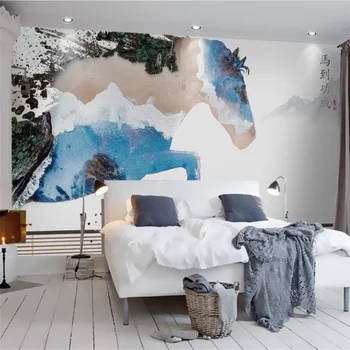 изготовленная на заказ крупномасштабная фреска wellyu 3d обои современный минималистичный абстрактный креативный фон морского конька обои для стен