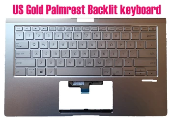 Клавиатура с подсветкой для подставки для рук US Gold для Asus Zenbook 14 