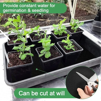 Коврик для посадки, практичная система полива растений, Капиллярный коврик, дышащий вкладыш для корзины садовых принадлежностей для тепличной гидропоники