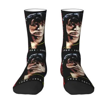 Модные носки Kawaii в стиле ретро с Виктором Цоем, женские и мужские теплые баскетбольные носки с 3D-принтом в стиле Русский рок