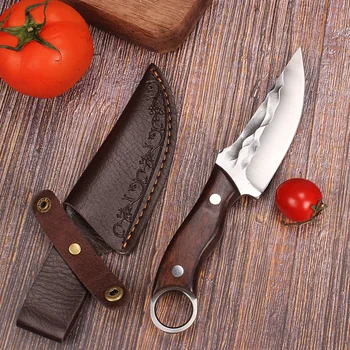 Нож для обвалки, Кухонный нож из нержавеющей стали 5cr15, Нож для разделки мяса, Фруктовый нож, Мясницкий нож, Походный портативный нож для кемпинга