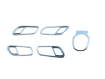 Рамка ручки чаши внутренней двери автомобиля + декоративная рамка зубчатого кольца салона автомобиля для Honda CITY Grace Седан 2015-2017 хромированная наклейка