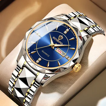 Роскошные мужские часы от ведущего бренда, 30-метровые водонепроницаемые часы, мужские спортивные часы из нержавеющей стали, Мужские кварцевые наручные часы Relogio Masculino