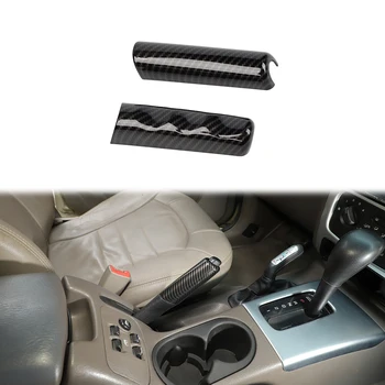 Украшение для ручного тормоза автомобиля, накладка для Jeep Liberty 1999-2007, 2шт Набор деколей из углеродного волокна, аксессуары для интерьера, внутренние детали