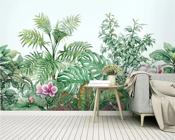 Фотообои beibehang на заказ красивые 3D ручная роспись акварелью растение цветок фреска фон спальни фреска обои