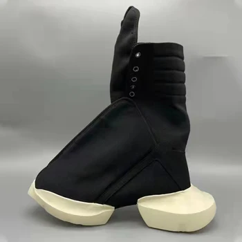 Черные парусиновые ботинки для мужчин 2022, модные кроссовки на каблуке в форме копыта, весна, P40D50