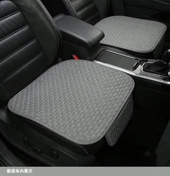 Чехол для автокресла, подушка для защиты переднего льняного сиденья, защитная накладка для подушки автомобильного сиденья, автомобильные чехлы, коврик для защиты
