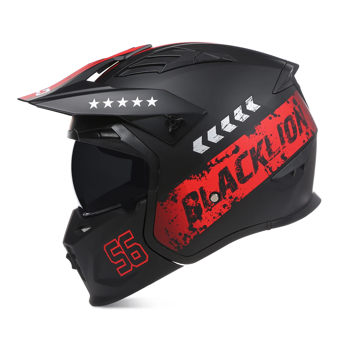 Мотоциклетный шлем с открытой модульной съемной маской на все лицо, Мотошлем, Сертификация ECE, Шлемы для мотокросса, Уличная мода