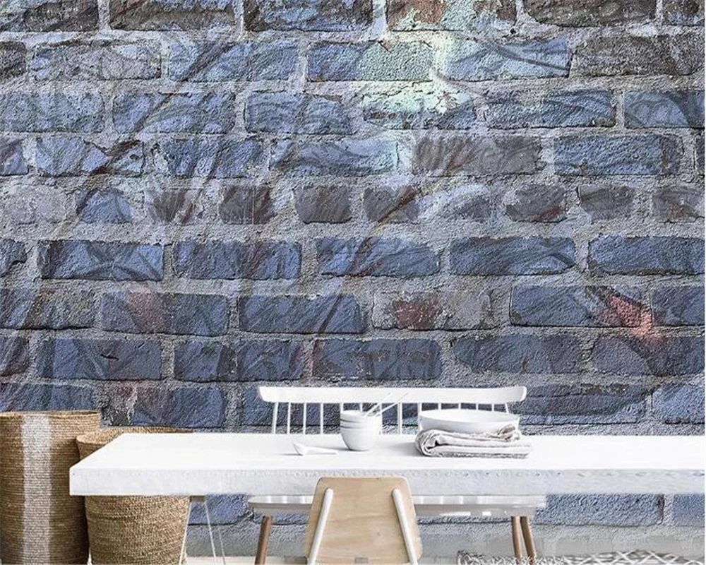 beibehang behang Шелковистые обои на заказ 3d в скандинавском стиле, кирпичная стена, настенная роспись, обои для телевизора, дивана, украшения для дома