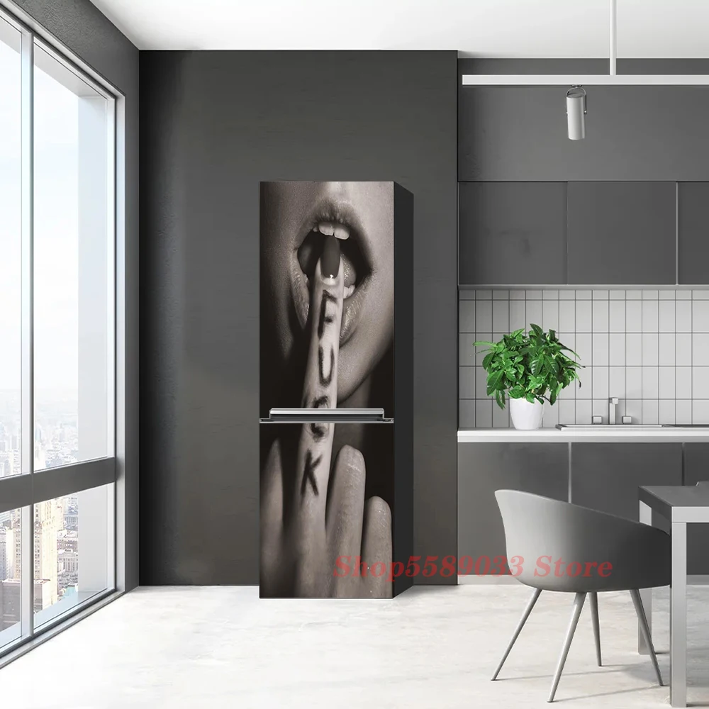 Наклейка на холодильник в европейском стиле Для двери, Виниловые обои, Самоклеящееся покрытие, Украшение холодильника, Портрет девушки свободы на лестнице